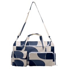 A Minimalist Pattern With Simple Lines And Shapes, Creating A Clean And Modern Aesthetic 04 Sports Gym Duffle Bag With Shoe Compartment by myclothy