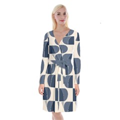 A Minimalist Pattern With Simple Lines And Shapes, Creating A Clean And Modern Aesthetic 04 Long Sleeve Velvet Front Wrap Dress