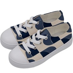 A Minimalist Pattern With Simple Lines And Shapes, Creating A Clean And Modern Aesthetic 04 Kids  Low Top Canvas Sneakers