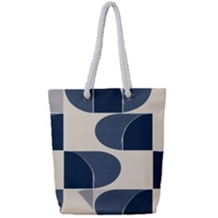 A Minimalist Pattern With Simple Lines And Shapes, Creating A Clean And Modern Aesthetic 04 Full Print Rope Handle Tote (small)