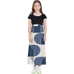 A Minimalist Pattern With Simple Lines And Shapes, Creating A Clean And Modern Aesthetic 04 Kids  Flared Maxi Skirt