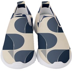 A Minimalist Pattern With Simple Lines And Shapes, Creating A Clean And Modern Aesthetic 04 Kids  Slip On Sneakers by myclothy