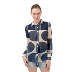 A Minimalist Pattern With Simple Lines And Shapes, Creating A Clean And Modern Aesthetic 04 Long Sleeve Chiffon Shirt