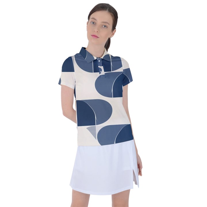 A Minimalist Pattern With Simple Lines And Shapes, Creating A Clean And Modern Aesthetic 04 Women s Polo T-Shirt