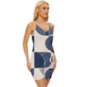 A Minimalist Pattern With Simple Lines And Shapes, Creating A Clean And Modern Aesthetic 04 Wrap Tie Front Dress View3