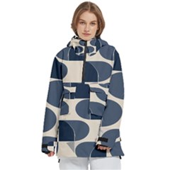 A Minimalist Pattern With Simple Lines And Shapes, Creating A Clean And Modern Aesthetic 04 Women s Pullover Zip Ski And Snowboard Waterproof Breathable Jacket by myclothy