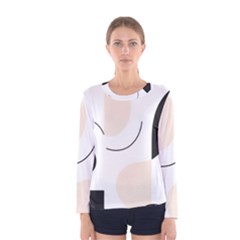 A Minimalist Pattern With Simple Lines And Shapes, Creating A Clean And Modern Aesthetic 05 Women s Long Sleeve T-shirt