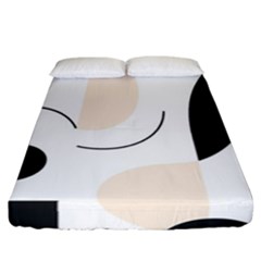 A Minimalist Pattern With Simple Lines And Shapes, Creating A Clean And Modern Aesthetic 05 Fitted Sheet (california King Size)