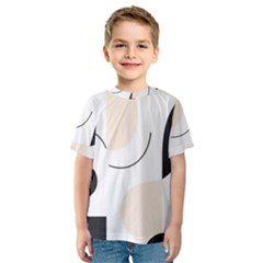 A Minimalist Pattern With Simple Lines And Shapes, Creating A Clean And Modern Aesthetic 05 Kids  Sport Mesh T-shirt