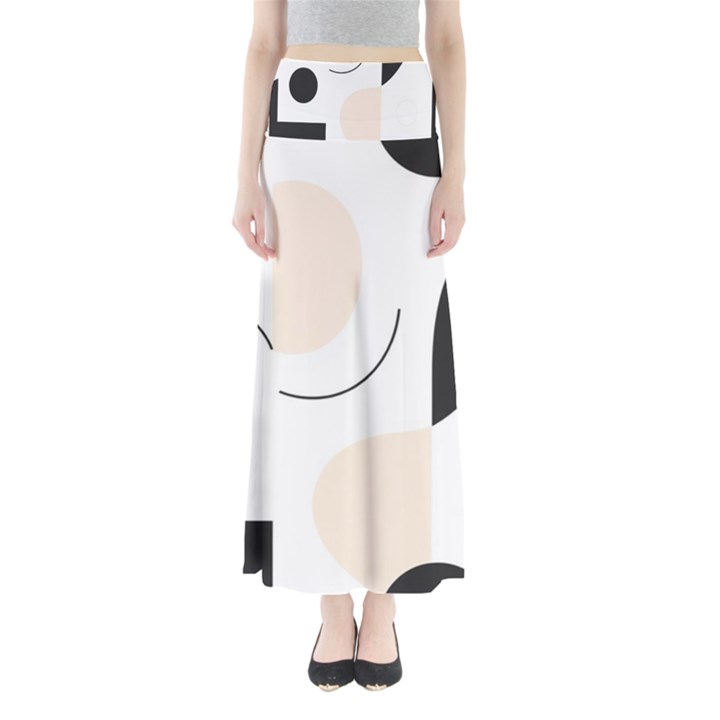 A Minimalist Pattern With Simple Lines And Shapes, Creating A Clean And Modern Aesthetic 05 Full Length Maxi Skirt