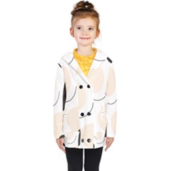 A Minimalist Pattern With Simple Lines And Shapes, Creating A Clean And Modern Aesthetic 05 Kids  Double Breasted Button Coat