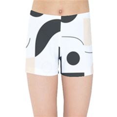 A Minimalist Pattern With Simple Lines And Shapes, Creating A Clean And Modern Aesthetic 05 Kids  Sports Shorts