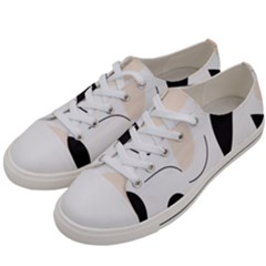 A Minimalist Pattern With Simple Lines And Shapes, Creating A Clean And Modern Aesthetic 05 Women s Low Top Canvas Sneakers by myclothy