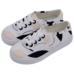 A Minimalist Pattern With Simple Lines And Shapes, Creating A Clean And Modern Aesthetic 05 Kids  Classic Low Top Sneakers by myclothy