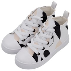 A Minimalist Pattern With Simple Lines And Shapes, Creating A Clean And Modern Aesthetic 05 Kids  Mid-top Canvas Sneakers by myclothy