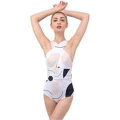 A Minimalist Pattern With Simple Lines And Shapes, Creating A Clean And Modern Aesthetic 05 Cross Front Low Back Swimsuit