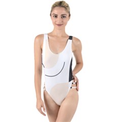 A Minimalist Pattern With Simple Lines And Shapes, Creating A Clean And Modern Aesthetic 05 High Leg Strappy Swimsuit by myclothy