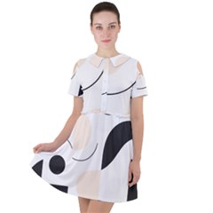 A Minimalist Pattern With Simple Lines And Shapes, Creating A Clean And Modern Aesthetic 05 Short Sleeve Shoulder Cut Out Dress 