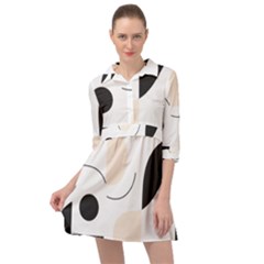 A Minimalist Pattern With Simple Lines And Shapes, Creating A Clean And Modern Aesthetic 05 Mini Skater Shirt Dress by myclothy