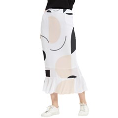 A Minimalist Pattern With Simple Lines And Shapes, Creating A Clean And Modern Aesthetic 05 Maxi Fishtail Chiffon Skirt by myclothy