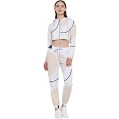 A Minimalist Pattern With Simple Lines And Shapes, Creating A Clean And Modern Aesthetic 05 Cropped Zip Up Lounge Set