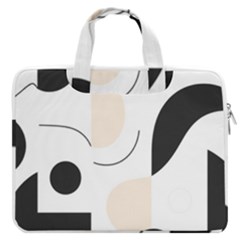 A Minimalist Pattern With Simple Lines And Shapes, Creating A Clean And Modern Aesthetic 05 Macbook Pro 15  Double Pocket Laptop Bag 