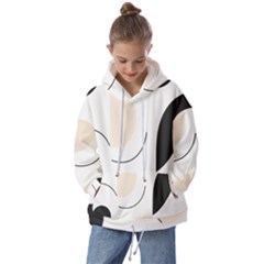 A Minimalist Pattern With Simple Lines And Shapes, Creating A Clean And Modern Aesthetic 05 Kids  Oversized Hoodie