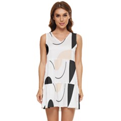 A Minimalist Pattern With Simple Lines And Shapes, Creating A Clean And Modern Aesthetic 05 Tiered Sleeveless Mini Dress