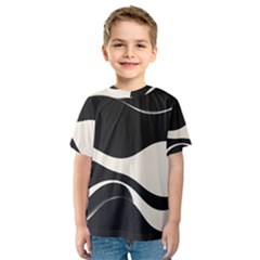 A Minimalist Pattern With Simple Lines And Shapes, Creating A Clean And Modern Aesthetic 06 Kids  Sport Mesh T-shirt