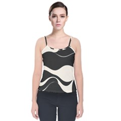 A Minimalist Pattern With Simple Lines And Shapes, Creating A Clean And Modern Aesthetic 06 Velvet Spaghetti Strap Top