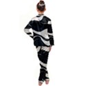 A Minimalist Pattern With Simple Lines And Shapes, Creating A Clean And Modern Aesthetic 06 Kids  Satin Long Sleeve Pajamas Set View2