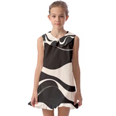 A Minimalist Pattern With Simple Lines And Shapes, Creating A Clean And Modern Aesthetic 06 Kids  Pilgrim Collar Ruffle Hem Dress