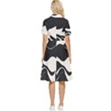 A Minimalist Pattern With Simple Lines And Shapes, Creating A Clean And Modern Aesthetic 06 Button Top Knee Length Dress View2