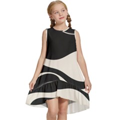 A Minimalist Pattern With Simple Lines And Shapes, Creating A Clean And Modern Aesthetic 06 Kids  Frill Swing Dress