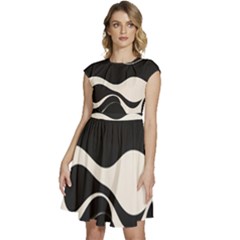 A Minimalist Pattern With Simple Lines And Shapes, Creating A Clean And Modern Aesthetic 06 Cap Sleeve High Waist Dress