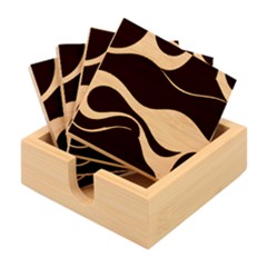 A Minimalist Pattern With Simple Lines And Shapes, Creating A Clean And Modern Aesthetic 06 Bamboo Coaster Set