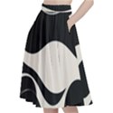 A Minimalist Pattern With Simple Lines And Shapes, Creating A Clean And Modern Aesthetic 06 A-Line Full Circle Midi Skirt With Pocket View2