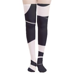 A Minimalist Pattern With Simple Lines And Shapes, Creating A Clean And Modern Aesthetic 06 Thigh High Stockings