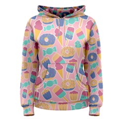 Ice Cream Donut Sweets Candie Women s Pullover Hoodie by Apenda