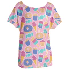 Ice Cream Donut Sweets Candie Women s Oversized T-shirt