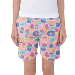 Ice Cream Donut Sweets Candie Women s Basketball Shorts