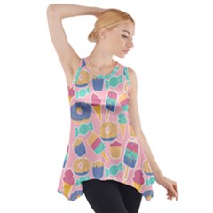 Ice Cream Donut Sweets Candie Side Drop Tank Tunic