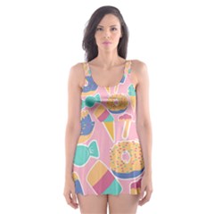 Ice Cream Donut Sweets Candie Skater Dress Swimsuit