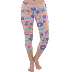 Ice Cream Donut Sweets Candie Capri Yoga Leggings