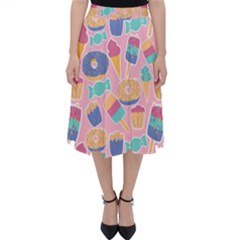 Ice Cream Donut Sweets Candie Classic Midi Skirt