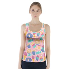 Ice Cream Donut Sweets Candie Racer Back Sports Top