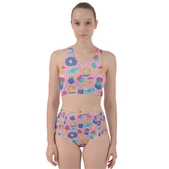 Ice Cream Donut Sweets Candie Racer Back Bikini Set