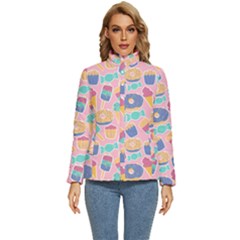 Ice Cream Donut Sweets Candie Women s Puffer Bubble Jacket Coat