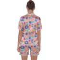 Ice Cream Donut Sweets Candie Satin Short Sleeve Pajamas Set View2