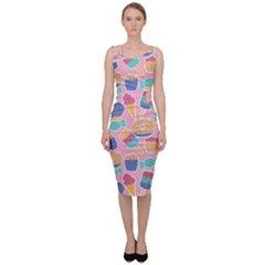 Ice Cream Donut Sweets Candie Sleeveless Pencil Dress by Apenda